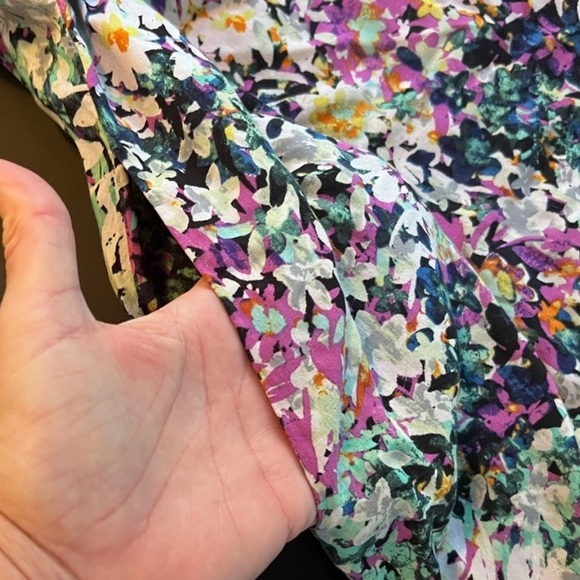 Size Large, Plenty by Tracy Reese Black and multicolored floral Jumpsuit. - Picture 4 of 13